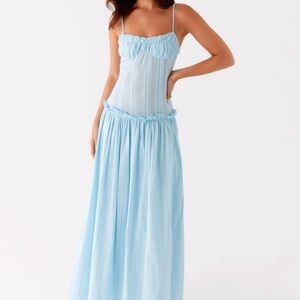 Peppermayo Jacinda Light Blue Maxi Dress
